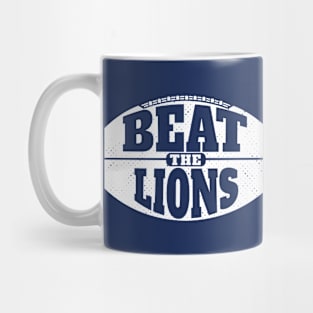 Beat the Lions // Vintage Football Grunge Gameday Mug